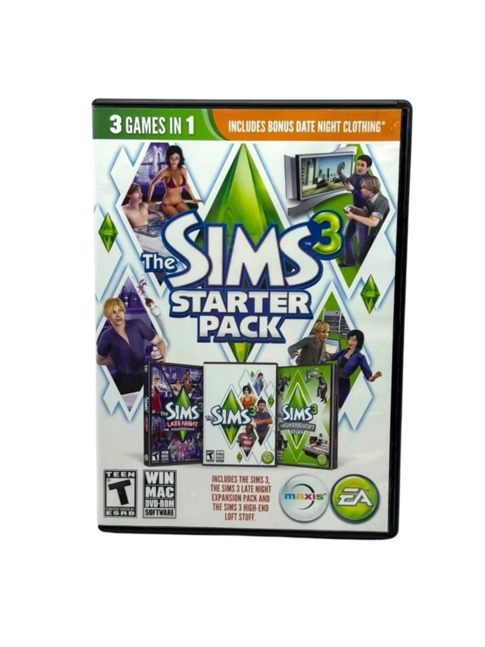 The Sims 3 PC EA Sports 2 Disc Pack - Sims 3 & High End Loft Stuff CIB